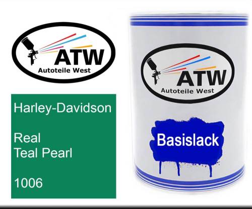 Harley-Davidson, Real Teal Pearl, 1006: 500ml Lackdose, von ATW Autoteile West.